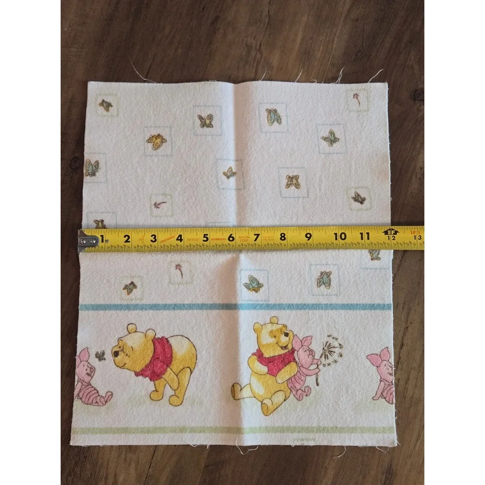 Vintage‎ Disney Winnie the Pooh Piglet Waterproof Lap Pads Fabric Squares 5pc